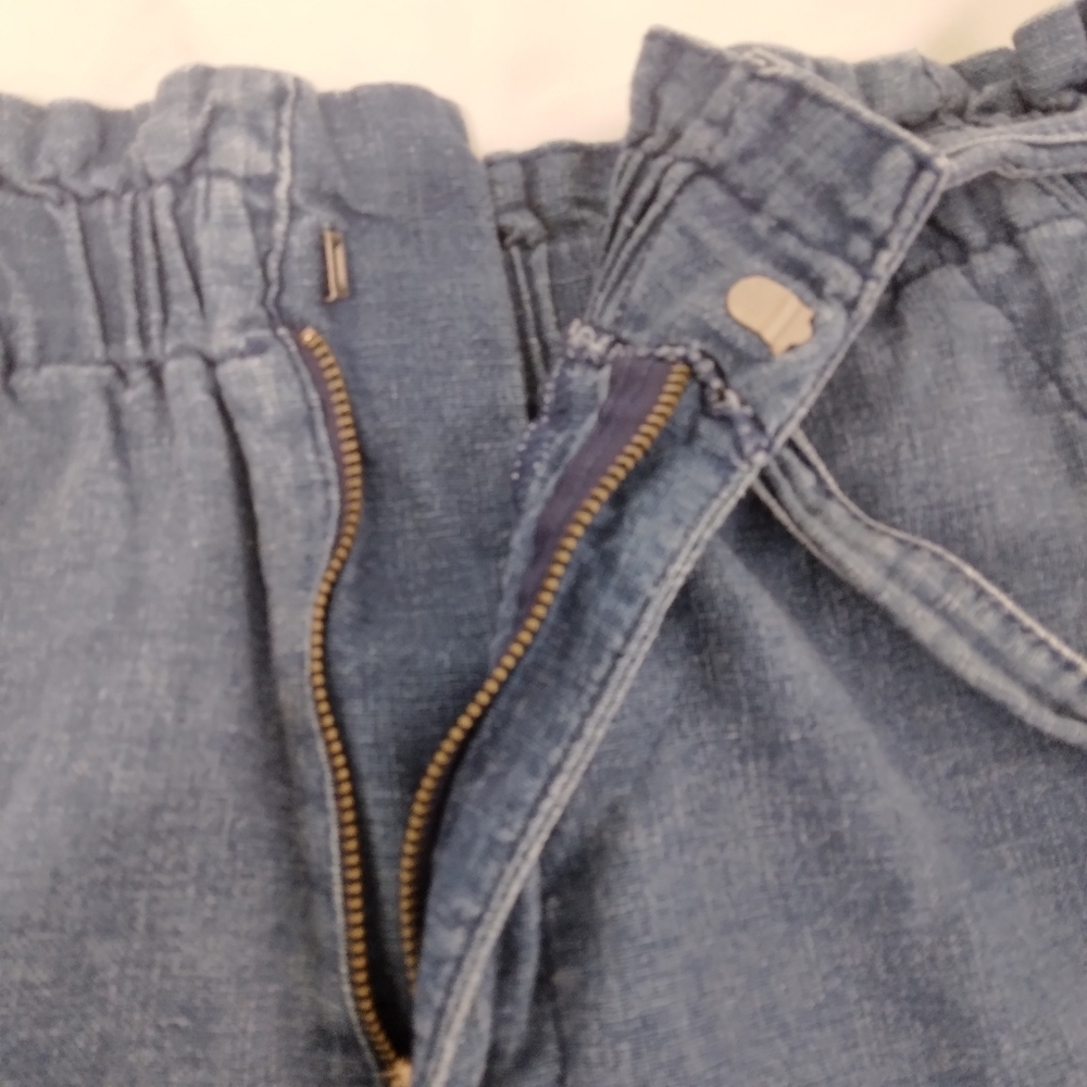 Universal Thread Linen Blend Blue Paper bag Shorts - Picture 7 of 8